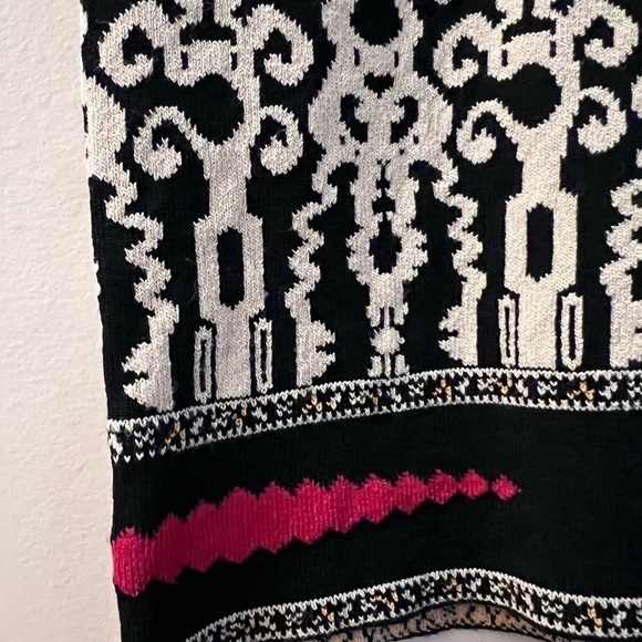 𝅺CARMEN Marc Valvo Boho Aztec Southwestern Ribbed Knit Pencil Skirt Rayon… - Picture 5 of 7